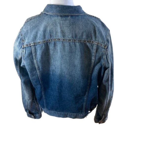 Gap 1969 Women's Iconic Jean Jacket Edgy Metal Studs, Classic Medium Fade, Large - Picture 2 of 15